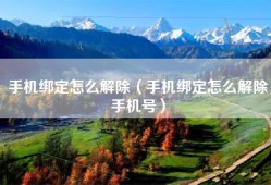 手机绑定怎么解除（手机绑定怎么解除手机号）