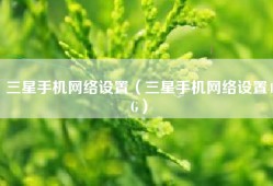 三星手机网络设置（三星手机网络设置4G）
