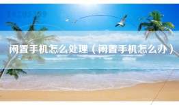 闲置手机怎么处理（闲置手机怎么办）