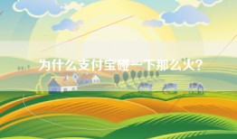 为什么支付宝碰一下那么火？
