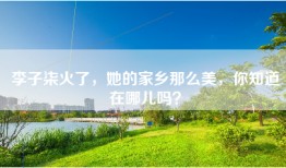 李子柒火了，她的家乡那么美，你知道在哪儿吗？
