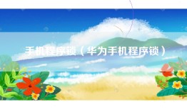 手机程序锁（华为手机程序锁）