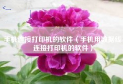 手机连接打印机的软件（手机用数据线连接打印机的软件）