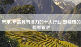 未来5年最具有潜力的十大行业 想赚钱的都看看吧