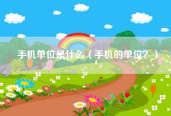 手机单位是什么（手机的单位？）