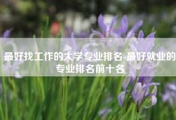 最好找工作的大学专业排名-最好就业的专业排名前十名
