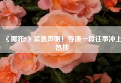 《哪吒2》紧急声明！导演一段往事冲上热搜