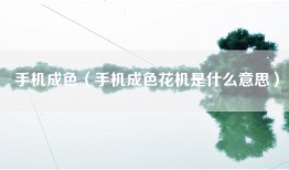 手机成色（手机成色花机是什么意思）