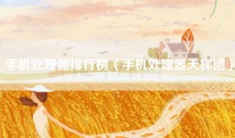 手机处理器排行榜（手机处理器天梯图）
