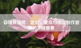 自媒体运营：定位、受众与内容创作管理的关键要素