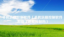手机远程控制软件（手机远程控制软件卸载了还能控制吗）