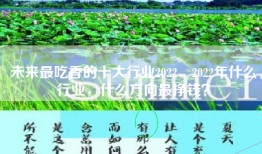 未来最吃香的十大行业2022、2022年什么行业，什么方向最挣钱？