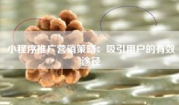 小程序推广营销策略：吸引用户的有效途径
