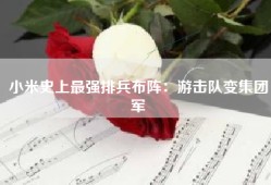 小米史上最强排兵布阵：游击队变集团军