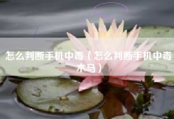 怎么判断手机中毒（怎么判断手机中毒木马）