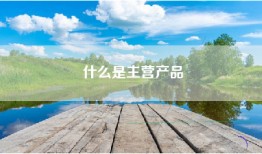什么是主营产品