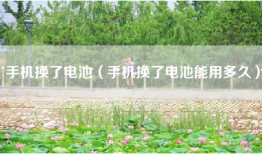 手机换了电池（手机换了电池能用多久）