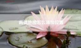 高德地图怎么添加位置