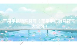 苹果手机特殊符号（苹果手机特殊符号大全可）