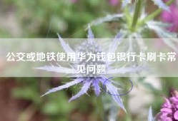 公交或地铁使用华为钱包银行卡刷卡常见问题