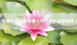 苹果手机桌面整理（华为手机桌面整理）