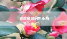 百度金融的新布局