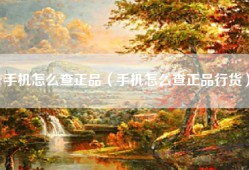 手机怎么查正品（手机怎么查正品行货）