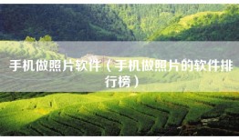 手机做照片软件（手机做照片的软件排行榜）