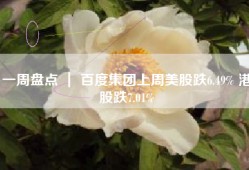 一周盘点 ｜ 百度集团上周美股跌6.49% 港股跌7.01%