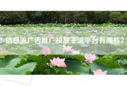 信息流广告推广投放主流平台有哪些？