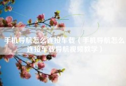 手机导航怎么连接车载（手机导航怎么连接车载导航视频教学）