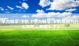 华为畅享7手机（华为畅享7手机指纹为什么突然没有用不了）
