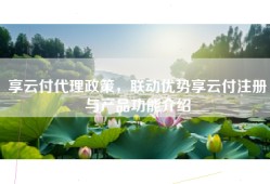 享云付代理政策，联动优势享云付注册与产品功能介绍