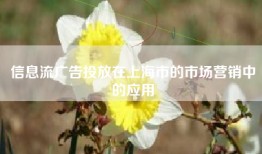 信息流广告投放在上海市的市场营销中的应用