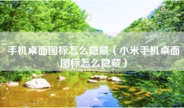 手机桌面图标怎么隐藏（小米手机桌面图标怎么隐藏）