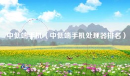 中低端手机（中低端手机处理器排名）