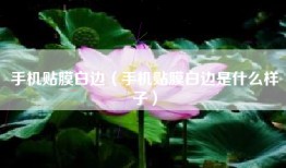 手机贴膜白边（手机贴膜白边是什么样子）