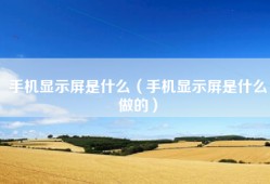 手机显示屏是什么（手机显示屏是什么做的）