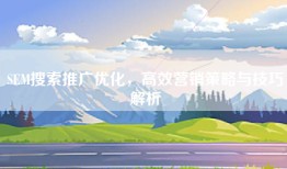 SEM搜索推广优化，高效营销策略与技巧解析