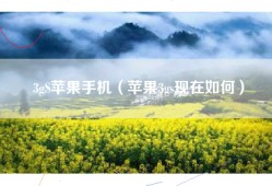 3gS苹果手机（苹果3gs现在如何）