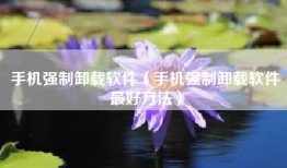 手机强制卸载软件（手机强制卸载软件最好方法）
