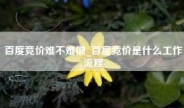 百度竞价难不难做_百度竞价是什么工作流程