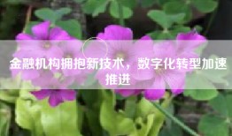 金融机构拥抱新技术，数字化转型加速推进