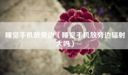 睡觉手机放旁边（睡觉手机放旁边辐射大吗）