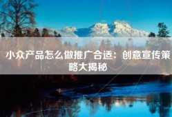 小众产品怎么做推广合适：创意宣传策略大揭秘