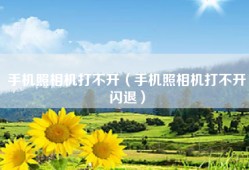 手机照相机打不开（手机照相机打不开闪退）