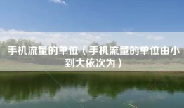 手机流量的单位（手机流量的单位由小到大依次为）
