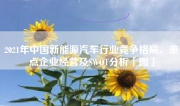 2021年中国新能源汽车行业竞争格局、重点企业经营及SWOT分析「图」