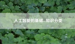 人工智能的基础--知识分类