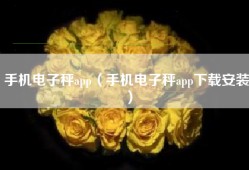 手机电子秤app（手机电子秤app下载安装）